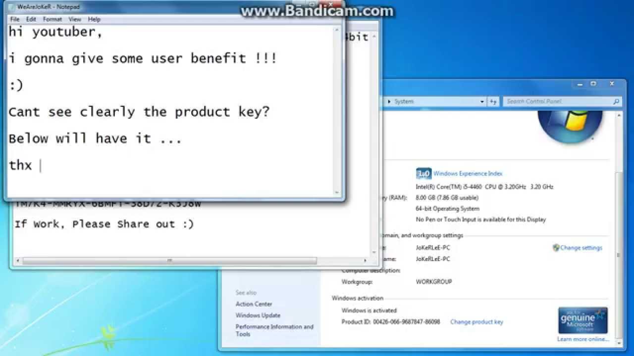 windows 7 ultimate working product key